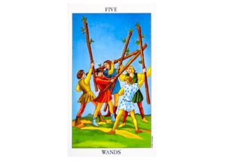 5 of Wands Tarot Card – Meaning, Love, Reversed